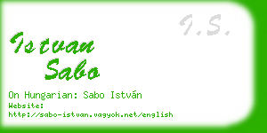 istvan sabo business card